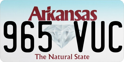 AR license plate 965VUC