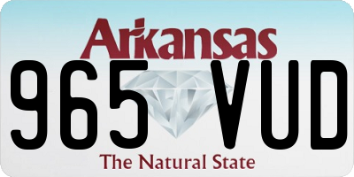 AR license plate 965VUD