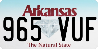 AR license plate 965VUF