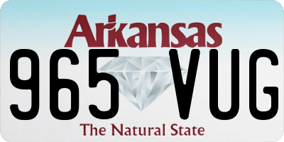 AR license plate 965VUG