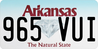 AR license plate 965VUI