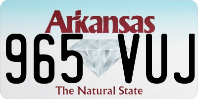 AR license plate 965VUJ