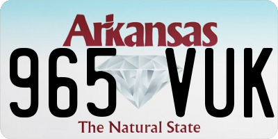 AR license plate 965VUK