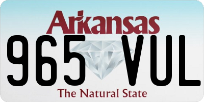 AR license plate 965VUL