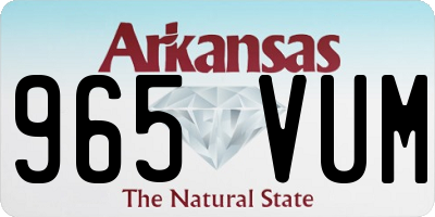AR license plate 965VUM