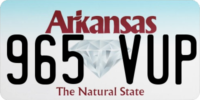 AR license plate 965VUP
