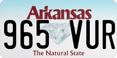 AR license plate 965VUR