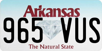 AR license plate 965VUS