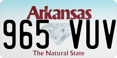 AR license plate 965VUV
