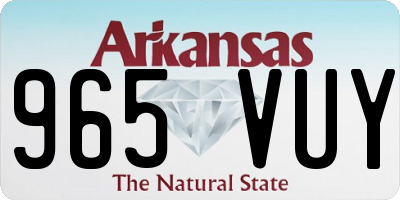 AR license plate 965VUY