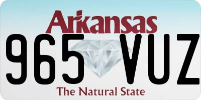 AR license plate 965VUZ