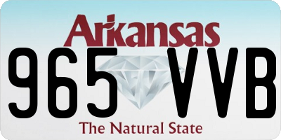 AR license plate 965VVB