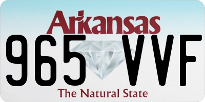 AR license plate 965VVF