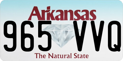 AR license plate 965VVQ