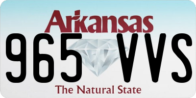 AR license plate 965VVS