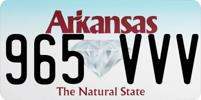 AR license plate 965VVV