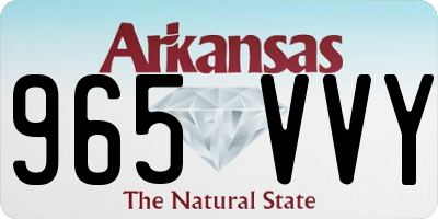AR license plate 965VVY