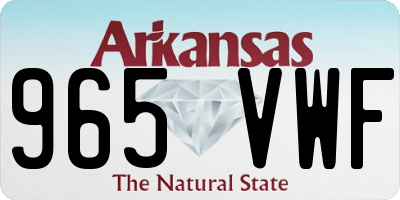 AR license plate 965VWF