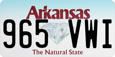 AR license plate 965VWI
