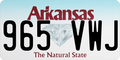 AR license plate 965VWJ