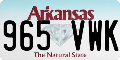 AR license plate 965VWK