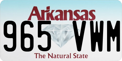 AR license plate 965VWM