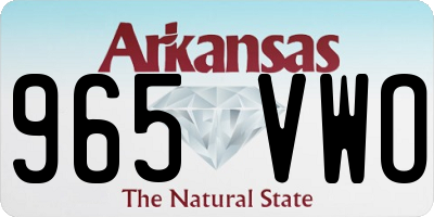 AR license plate 965VWO