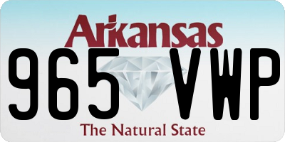 AR license plate 965VWP