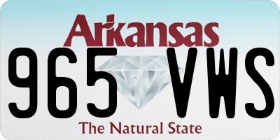 AR license plate 965VWS