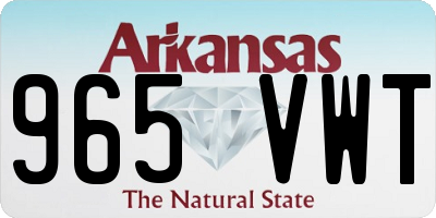 AR license plate 965VWT