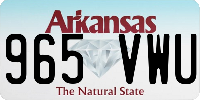AR license plate 965VWU