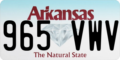 AR license plate 965VWV