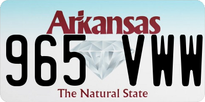 AR license plate 965VWW