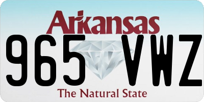 AR license plate 965VWZ
