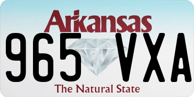 AR license plate 965VXA