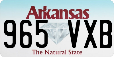 AR license plate 965VXB
