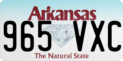 AR license plate 965VXC