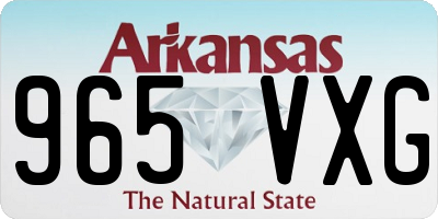 AR license plate 965VXG