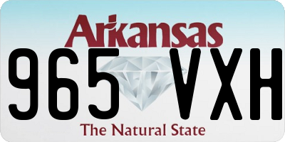 AR license plate 965VXH