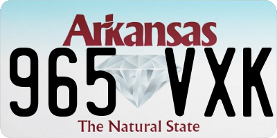 AR license plate 965VXK