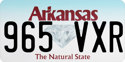 AR license plate 965VXR