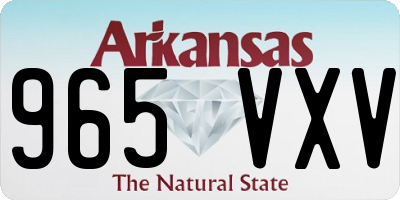 AR license plate 965VXV