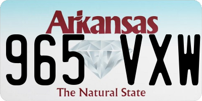 AR license plate 965VXW