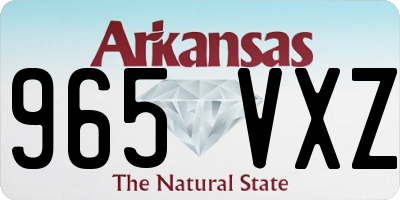 AR license plate 965VXZ