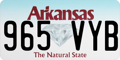 AR license plate 965VYB