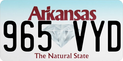AR license plate 965VYD