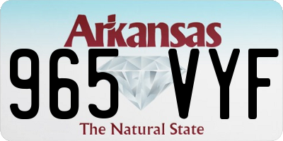 AR license plate 965VYF