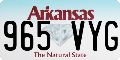 AR license plate 965VYG