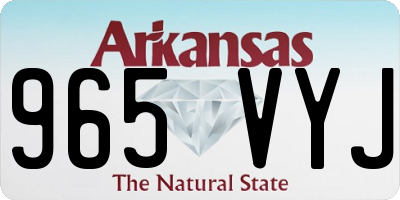 AR license plate 965VYJ