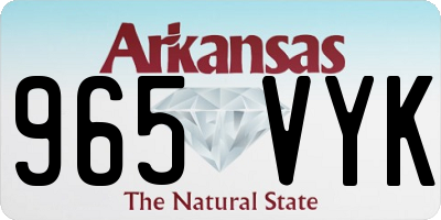 AR license plate 965VYK